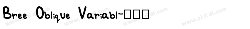 Bree Oblique Variabl字体转换